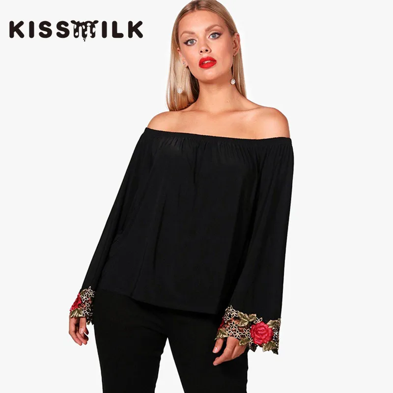plus size western style fashion embroidery long flare sleeve 3XL 7XL