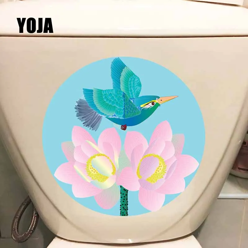 YOJA 23X22 7 см ручная роспись птица язык и Цветок аромат Настенная Наклейка Наклейки