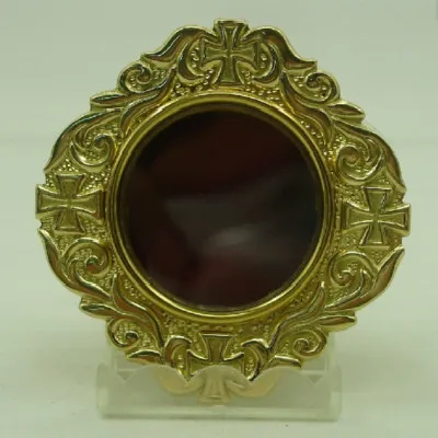 

Monstrance copper holy box Catholic supplies lord jesu church holy things small and exquisite reliquary communion wafer Eucharis