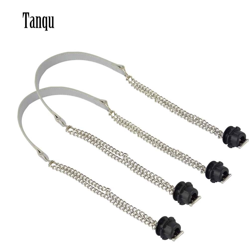Online Tanqué nuevo 1 par Obag plata larga doble cadena OT T OBag asas para Obag EVA O bolsa Totes bolso de hombro para mujer