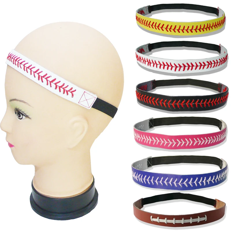 Софтбол Бейсбол кожаные головные повязки со швами Суперкубок НФЛ быстрый шаг повязки для волос повязка на голову резинка для волос
