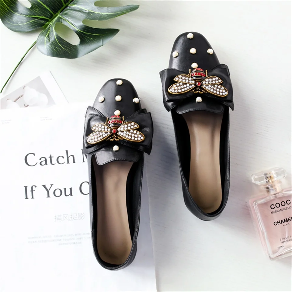 spring and summer fashion women flat shoes high quality fabrics beautiful bow decoration comfortable women's shoes