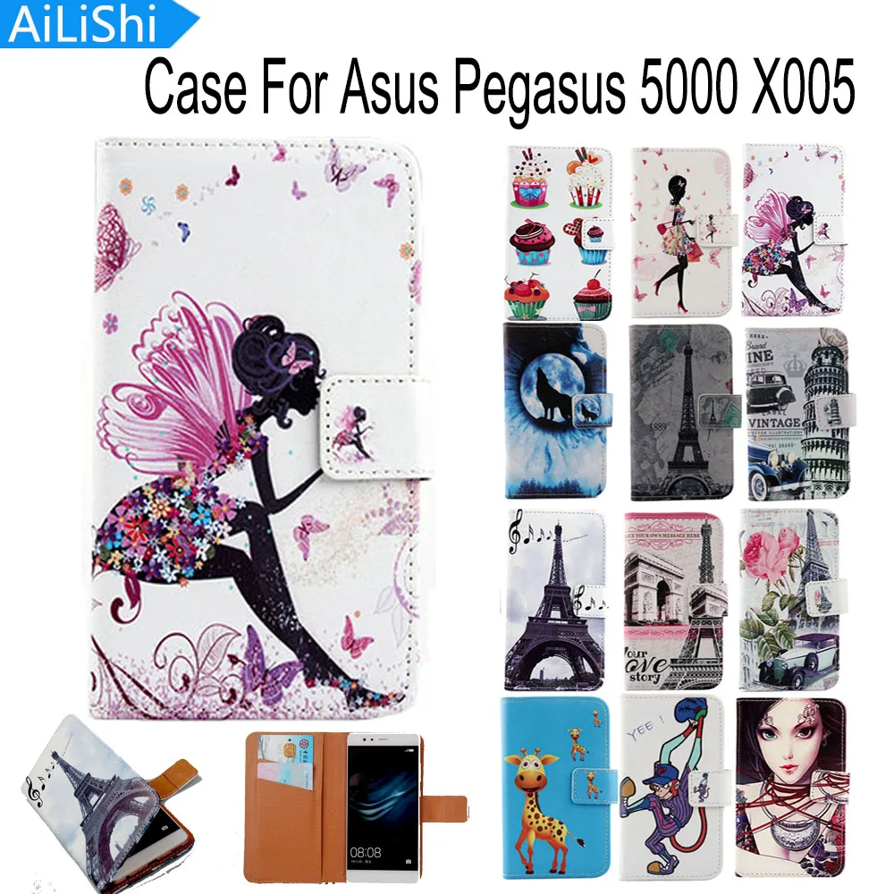 Флип чехол AiLiShi из искусственной кожи для Asus Pegasus 5000 X005 элегантный мультяшный