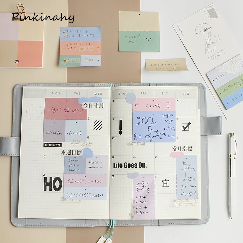 

Creative Basic Solid Color Memo Pad Self-Adhesive Sticky Notes Office School Supplies Memo Pad Stationery BQ022