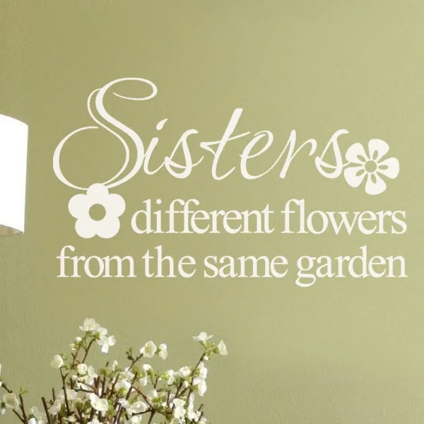 SistersDifferentFlowersFromtheSameGardenVinylWallDecalNursery