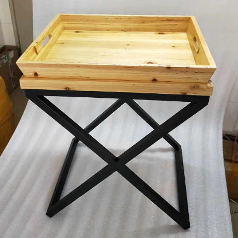 Coffee Table Side Table with Wooden Tray End Table
