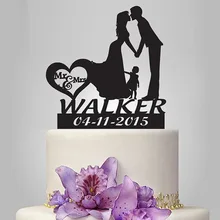 Настоящие Персонализированные Акриловые наши семьи свадебный торт Топпер/Свадебный стенд/Свадебные украшения/Пользовательский Топпер