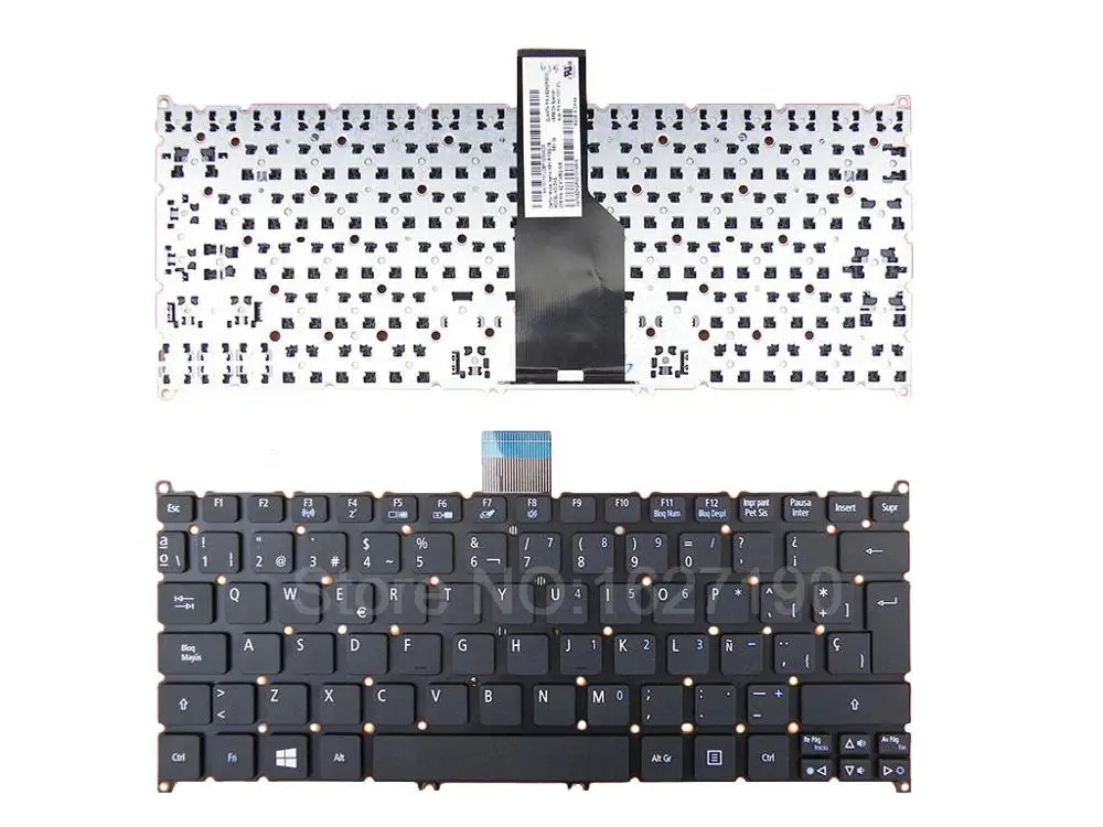 SP Spanish Keyboard for Acer S3-951 S3-391 S5-391 V5-171 Aspire One 725 756 TravelMate B1 BLACK Frosted keycap Win8 | Компьютеры и