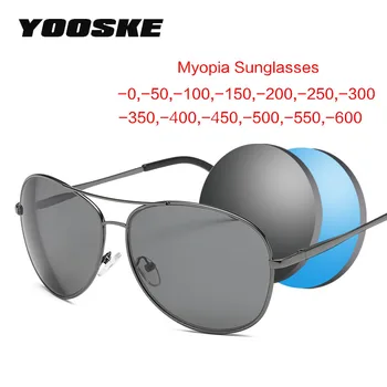 

YOOSKE Myopia Polarized sunglasses Men Classic Driving Sun Glasses with Diopter Optical Lenses Sunglass Women Pilot Eyewear