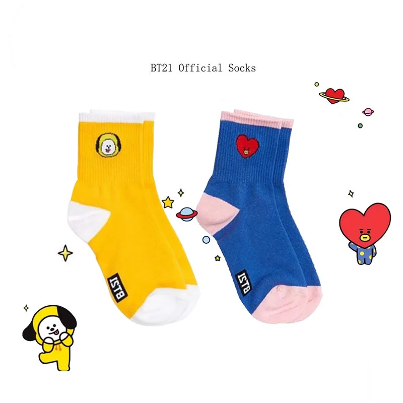 7 шт. новые Kpop BTS Bangtan мальчики BT21 TATA COOKY CHIMMY same милые теплые хлопковые тапочки с