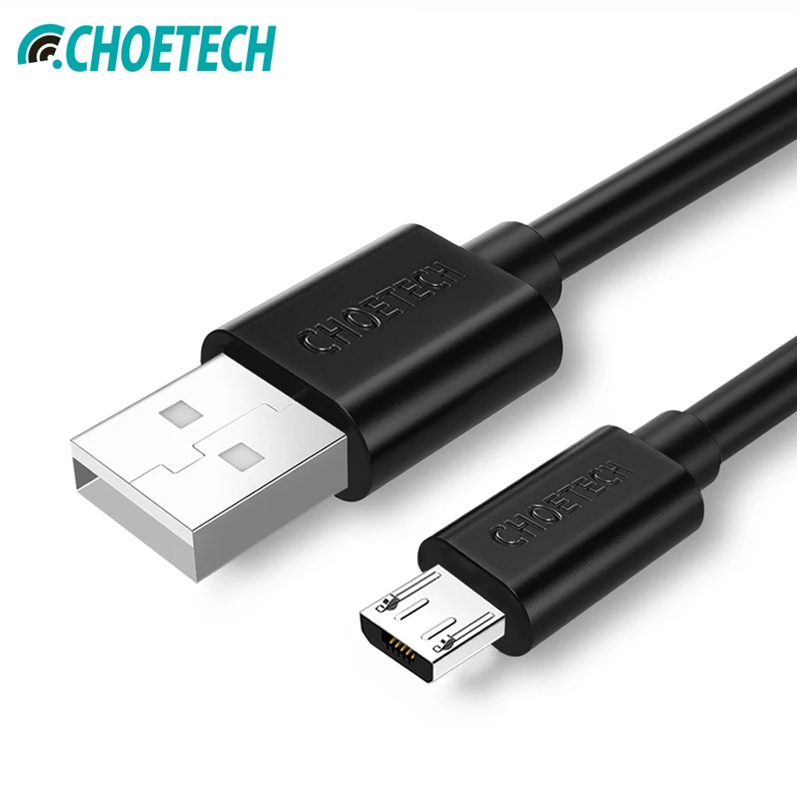 CHOETECH المصغّر USB كابل 2.4A سريع شحن USB كابل بيانات الهاتف المحمول كابل شحن سامسونج هواوي الروبوت اللوحي كابل