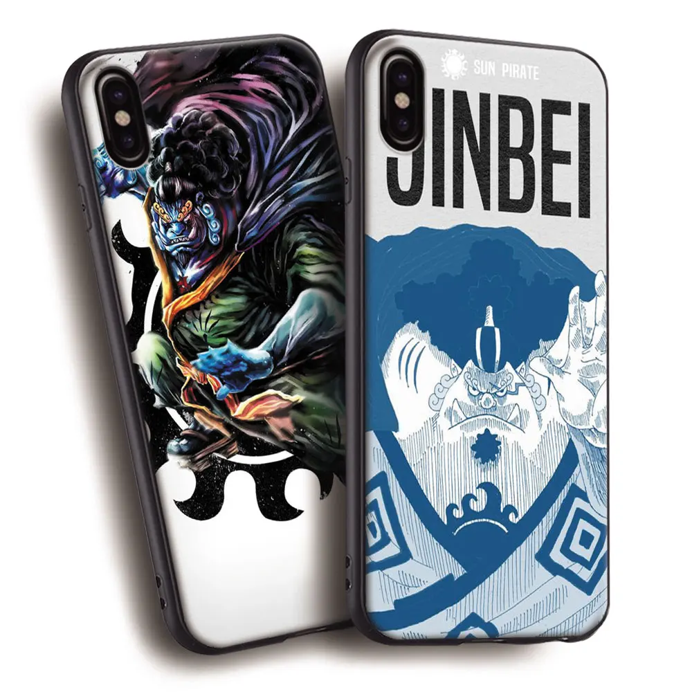 

Jinbe One piece Soft Silicone Phone Case Cover Shell For Apple iPhone 5 5s SE 6 6s 7 8 Plus X 10