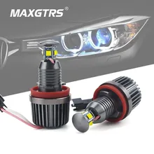 2X40 Вт H8 светодиодный Cree чип-диод лампочка 6000 К фара Ангельские глазки свет для BMW E60 E61 E63 E64 E71 X6 E82 E87 E89 Z4 E90 E91 E92 M3 E93