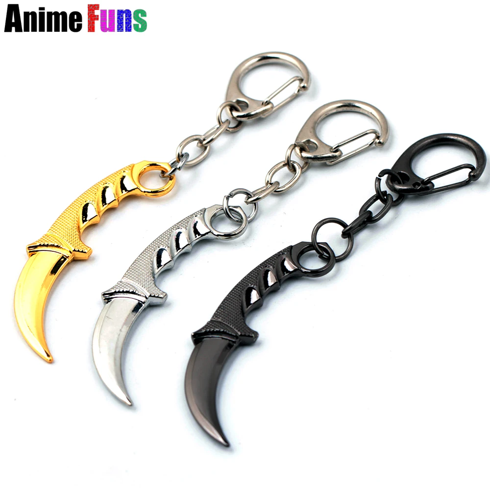 Игра CSGO Karambit модель ножа оружие брелок Counter Strike CS GO колье подвеска держатель для