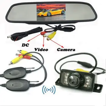 

Rear View Camera Kit Wireless Car Rear View PARKING System Backup Reverse Camera+4.3" TFT LCD Monitor