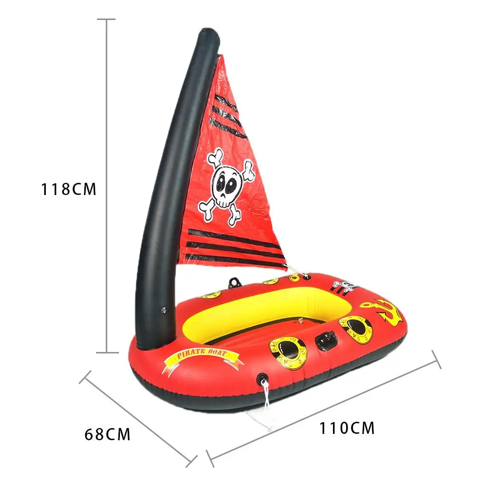 Надувной плавающий пиратский корабль, водная игрушка для детей, надувные матрасы для детей, Пляжная игрушка, плавательный круг
