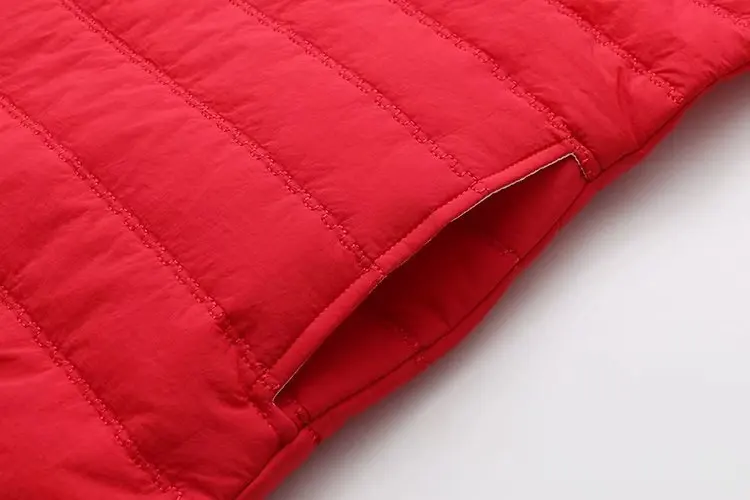 Plus Size Thin Red Wadded Autumn Winter Jackets Women Cotton Long Padded Coat Outwear Warm Chaquetas Parka Feminina