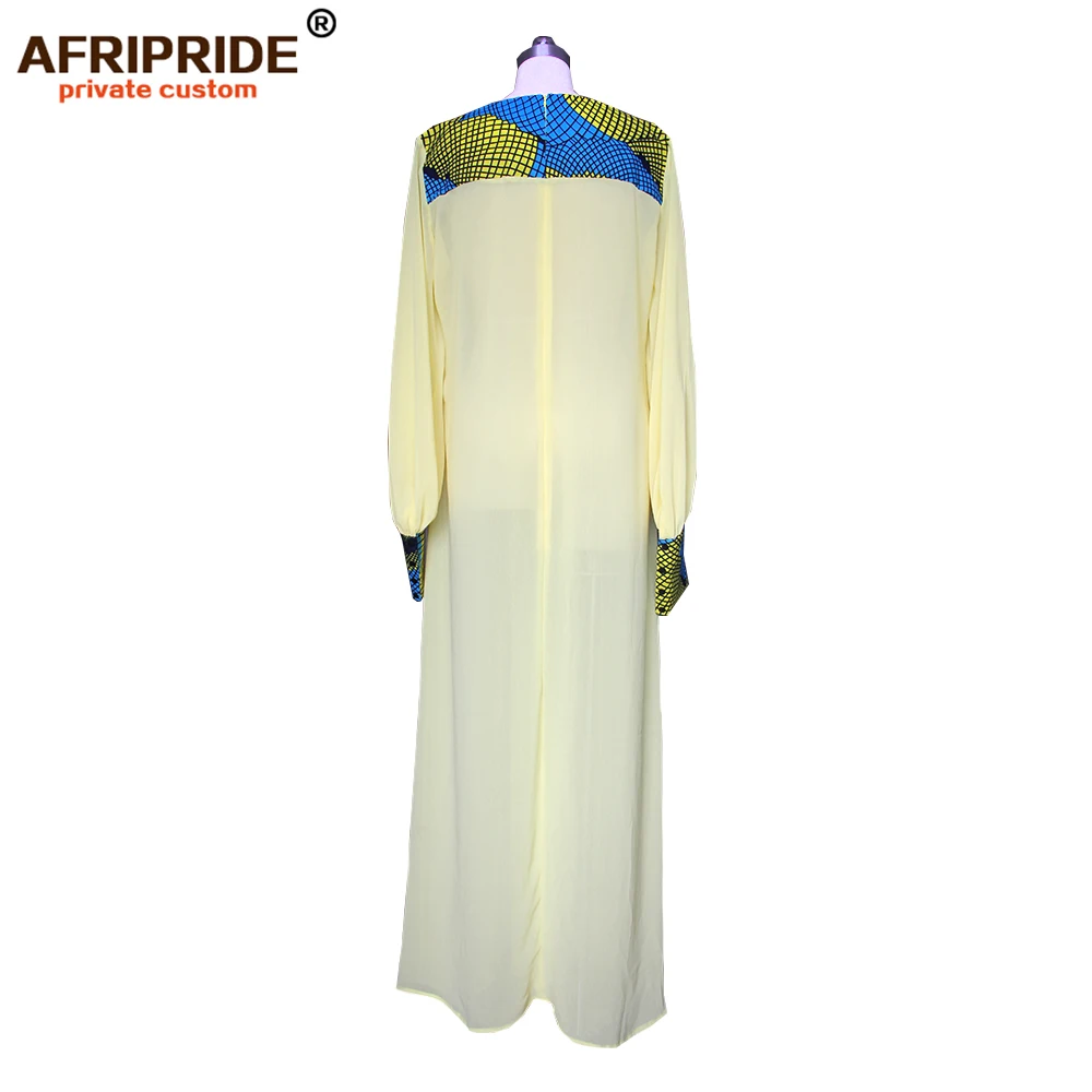 Весеннее и осеннее Африканское женское платье AFRIPRIDE, изготовленное на заказ, длинный рукав, длина до пола, женское Хлопковое платье A1825095