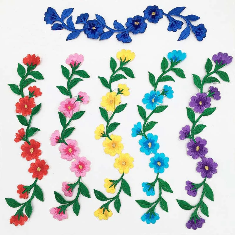 

Embroidery Patches Flower Iron On Sticker For Clothes Appliques Sewing Accessories Crafts Patchwork Scrapbooking HB233