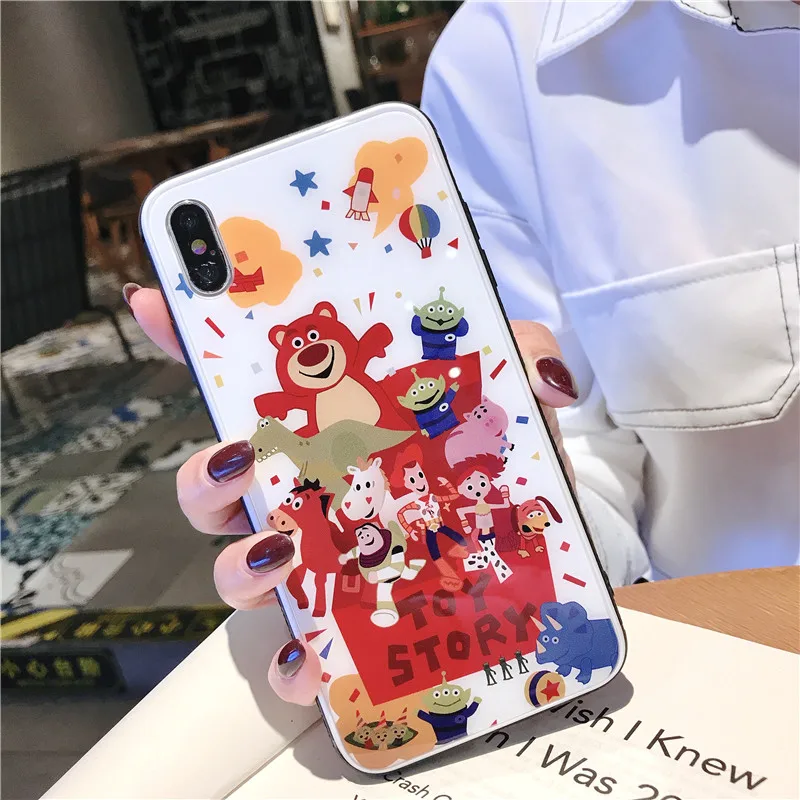 История игрушек мультфильма iPhone6s 7 8 plus закаленное стекло чехол для iPhone X Xs XR Max