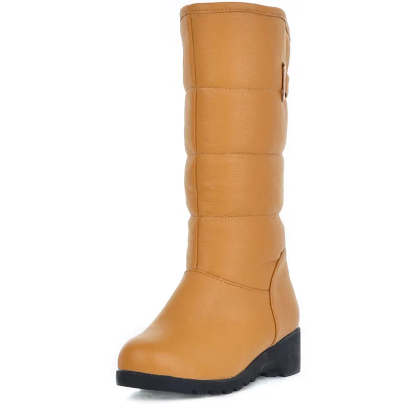 

2016 new Winter Fashion Round Toe  Slope with med heel Without lacing Decorative chain Women Half Boots size 34-39 T1566