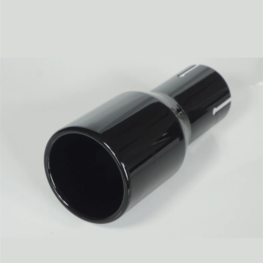 Universal 2.5" Inlet 3.5" Outlet Full Baking paint Black stainless steel Car Exhaust Tip Auto Tail Pipe Muffler Nozzle