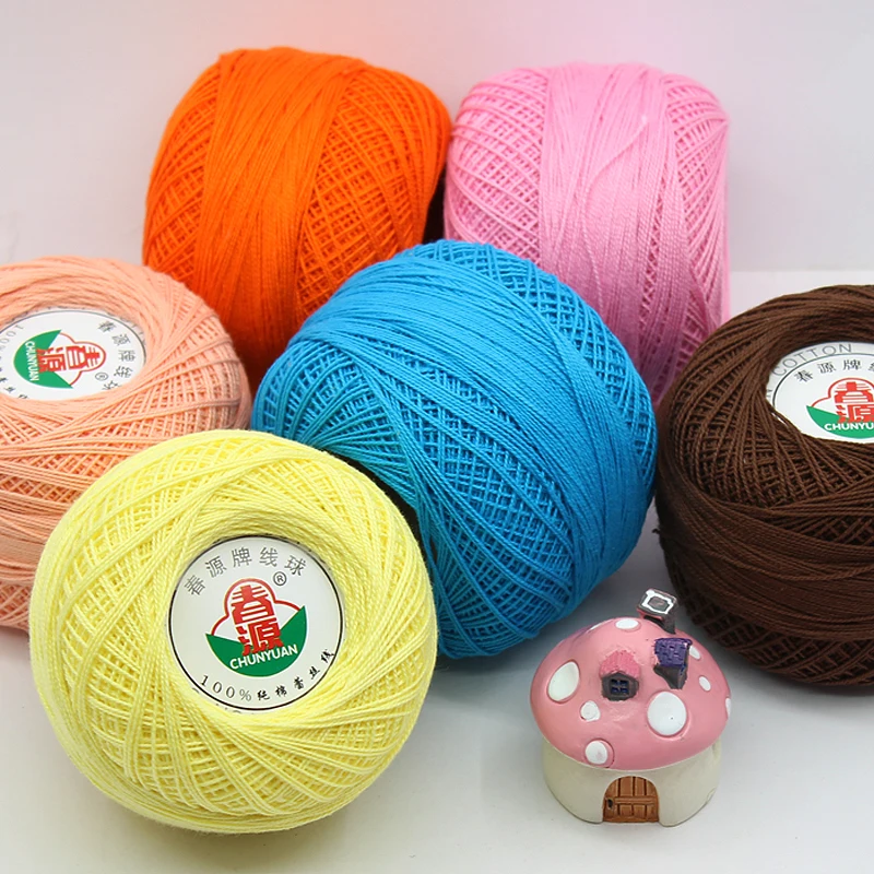 100 cotton lace yarn soft f Skin friendly feel yarn for crochet 0.5mm