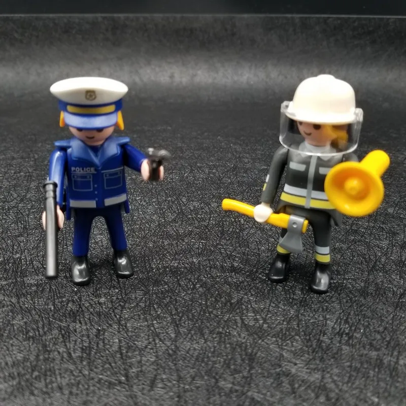 Playmobil Набор фигурок милые Polioce военные игрушки модельные куклы кирпичи игрушки MOC для детей игрушки X020