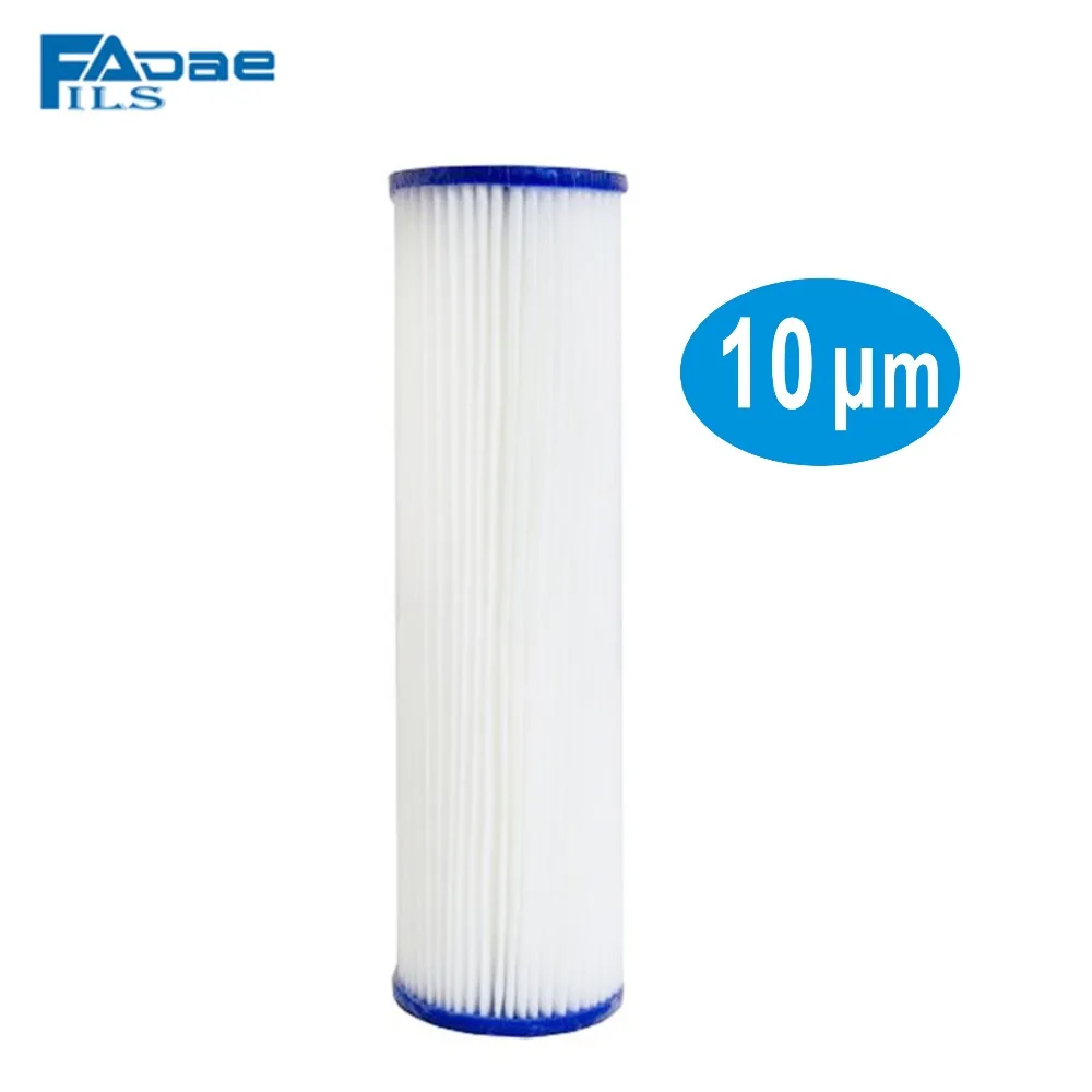 

20" L x 4-1/2" OD High Flow Whole House Pleated Poly Sediment Replacement Filter Cartridge 10 Micron -1 PACK