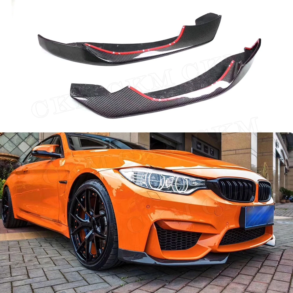 

Carbon Fiber Front Canards Lip Splitters Flaps Cupwing for BMW 3 4 Series F80 F82 F83 M3 M4 2014-2017 2PCS Car-Styling