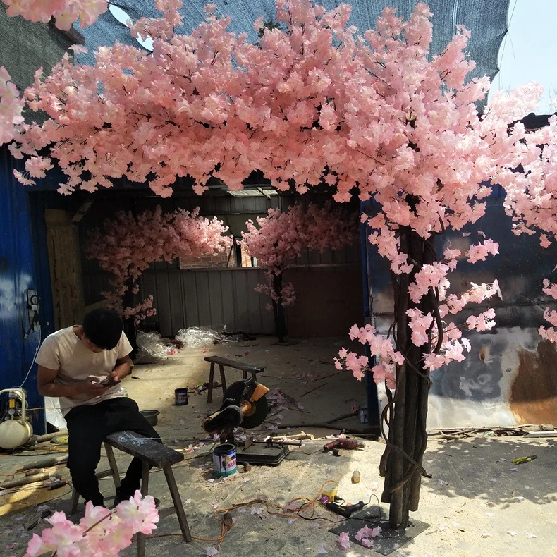 5 шт. ветка Искусственные цветы вишни балкон спальня с украшенным видом мертвой ротанга персиковая ветка