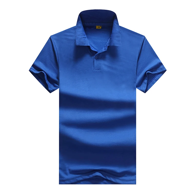 Рубашки поло, мужские рубашки поло с коротким рукавом, Брендовые мужские рубашки поло для мужчин, однотонные топы, мужская одежда 3XL - Цвет: blue