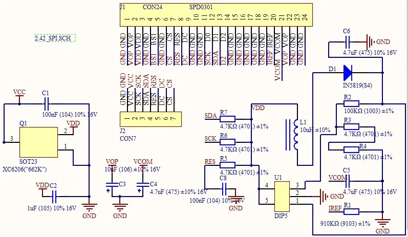 1 шт. белый 2,4" 2,42 дюймов ЖК-экран 128x64 OLED дисплей модуль IIC igc SPI серийный для C51 SPD0301