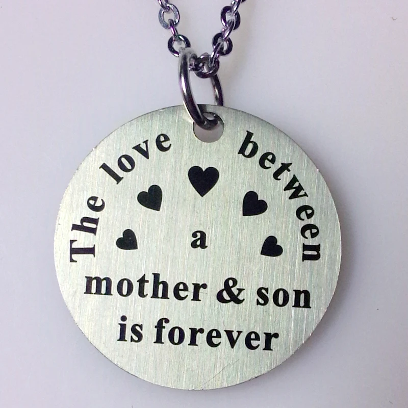 10pcs/lot Stainless Steel jewelry mother and son family pendant necklacef pendantnecklace and