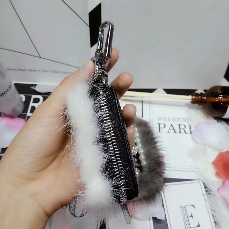 Leather-Car-Key-Case-For-Car-Fashion-Mink-Fur-Auto-Key-Storage-Bag-Holder-Cover-Gifts-9