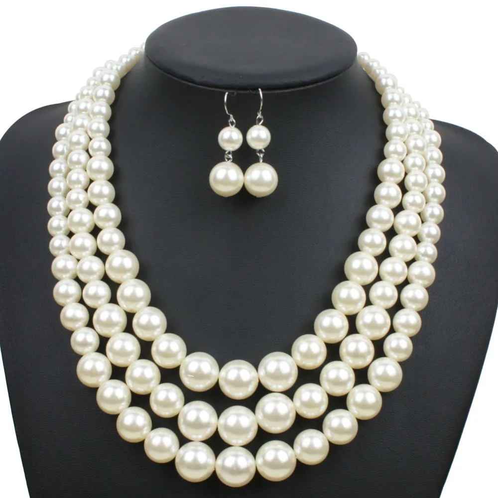 Online Buy Wholesale multi strand faux pearl necklace from ...