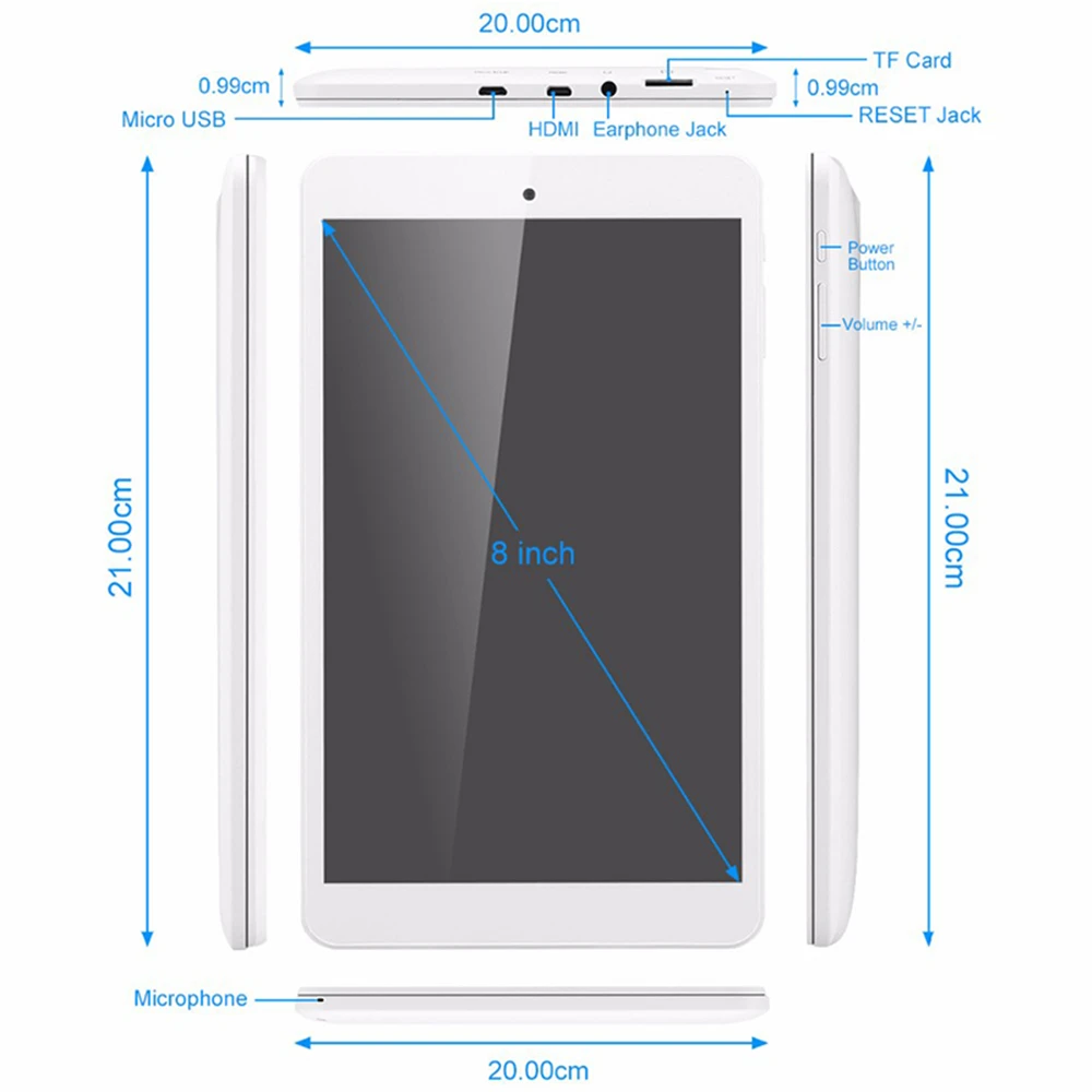 Новейший Teclast P80H W8GB планшетный ПК Android 5 1 четырехъядерный MTK8163 1280x800 ips Двойной wifi 2 4