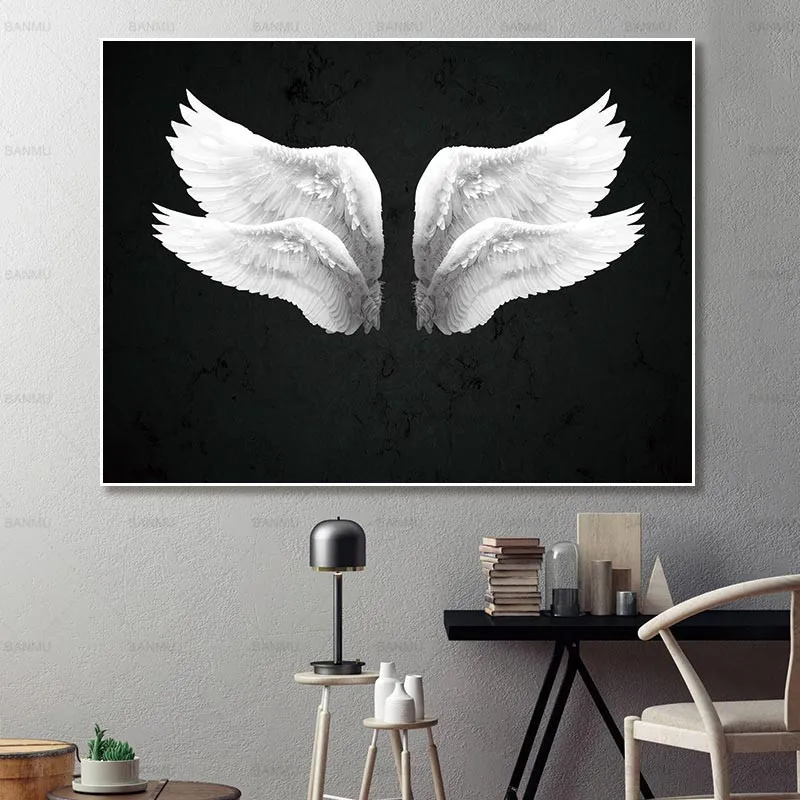 Picture Canvas painting wall art wings poster home Decorative art wall for room painting wall pictures for living room Unframed Picture Canvas painting wall art wings poster home Decorative art wall for room painting wall pictures for living room Unframed