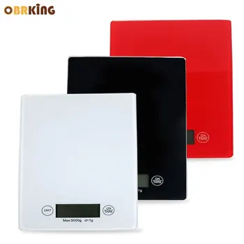 

OBRKING Anti-Burst Glass Digital Weighing Scale Waterproof Touch Screen Electronic Scale Kitchen Food Measure Baking Gadgets