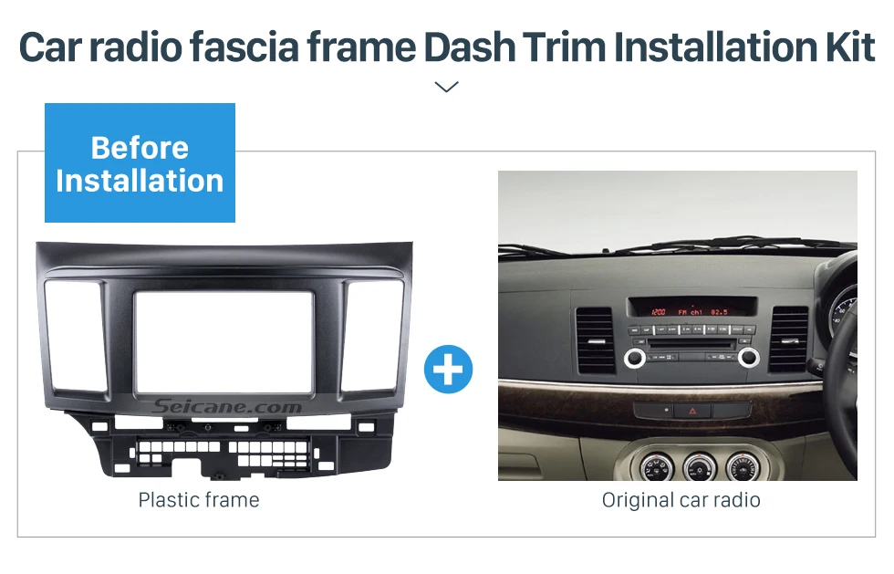 Seicane 2 DIN в приборной панели отделка рамки установка комплект стерео радио фасции Для Mitsubishi Fortis Lancer Лицевая панель