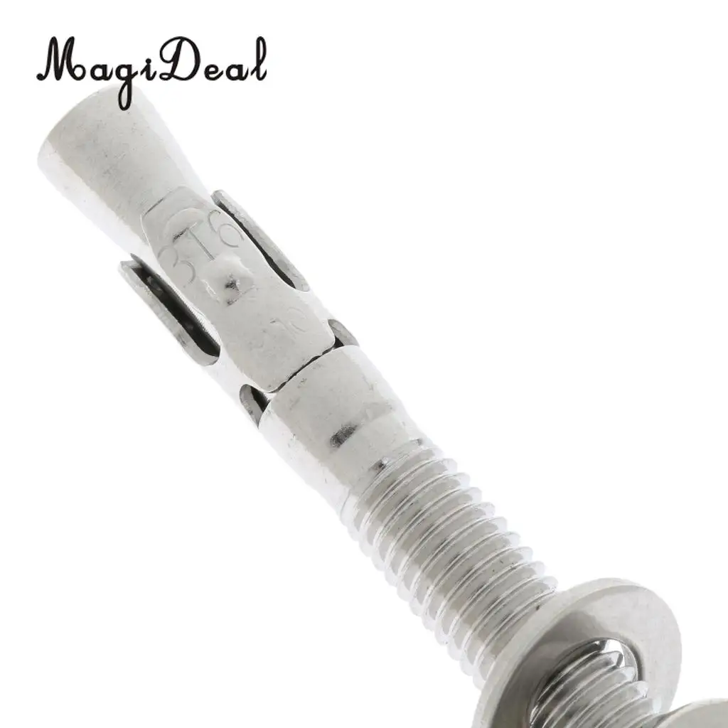 Expansion Screw 4Pcs 25KN 304 Stainless Steel Anchor Hanger Rock Climb Fastening Bolt Fixed Point Expansion Screw Piton Rock Piton Outdoor ToolS Fixed Color : Silver Expansion Screw 4Pcs 25KN 304 Stainless Steel Anchor Hanger Rock Climb Fastening Bolt Fixed Point Expansion Screw Piton Rock Piton Outdoor ToolS Fixed Color : Silver