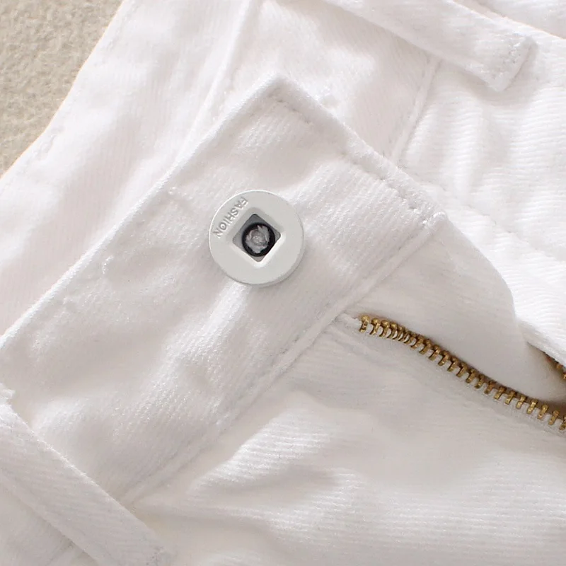 Белые джинсовые шорты женские с высокой талией сексуальные потертые Летние Шорты повседневные рваные шорты Feminino
