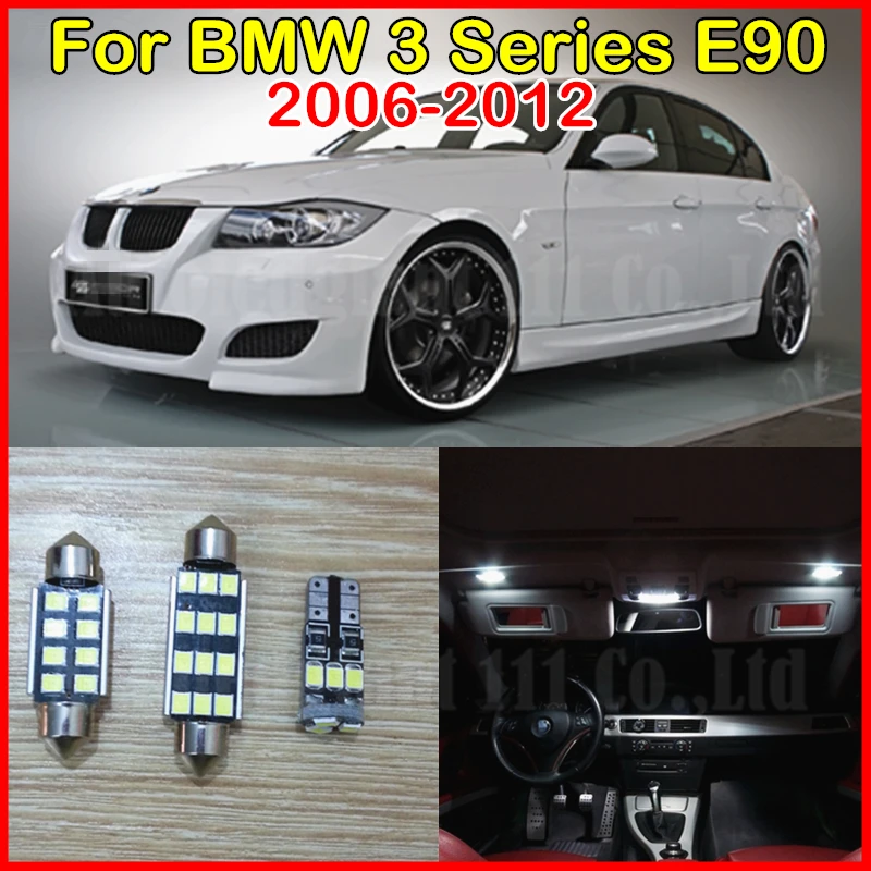 14x Pure White Error Free Bulb Car LED Light for BMW E90 M3 Interior