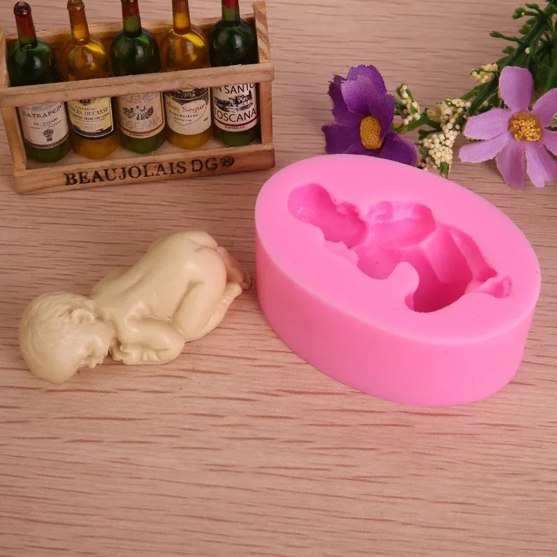 3D Cute Baby Silicone Mold Confectionery Tools Lace Mold Fondant Cake Decorating Tools for Pastry Baking