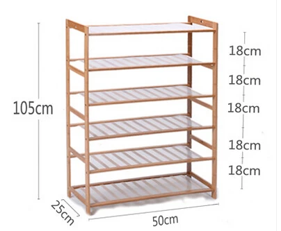 Полка для обуви, простая бамбуковая стойка для хранения обуви, многослойная простая домашняя сборная полка для обуви - Цвет: 21