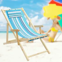 Простое складное переносное пляжное кресло из массива дуба деревянный шезлонг мягкое кресло для отдыха Sunbathe cadeira