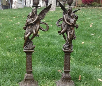 

Art Deco Sculpture Naked Men And Women Candlestick Bronze Statue