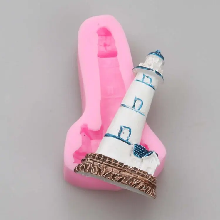 

Sea lighthouse sugar handmade cake decoration baking tool clay silicone mold