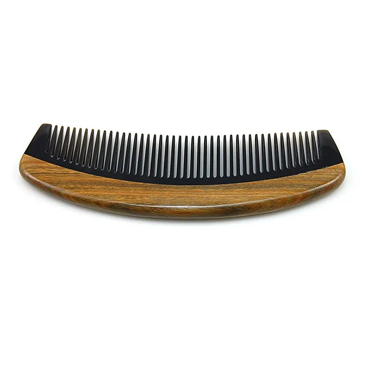 

Natural green sandalwood horn comb Sandalwood straight hair comb Hairdressing tools horns and wooden comb