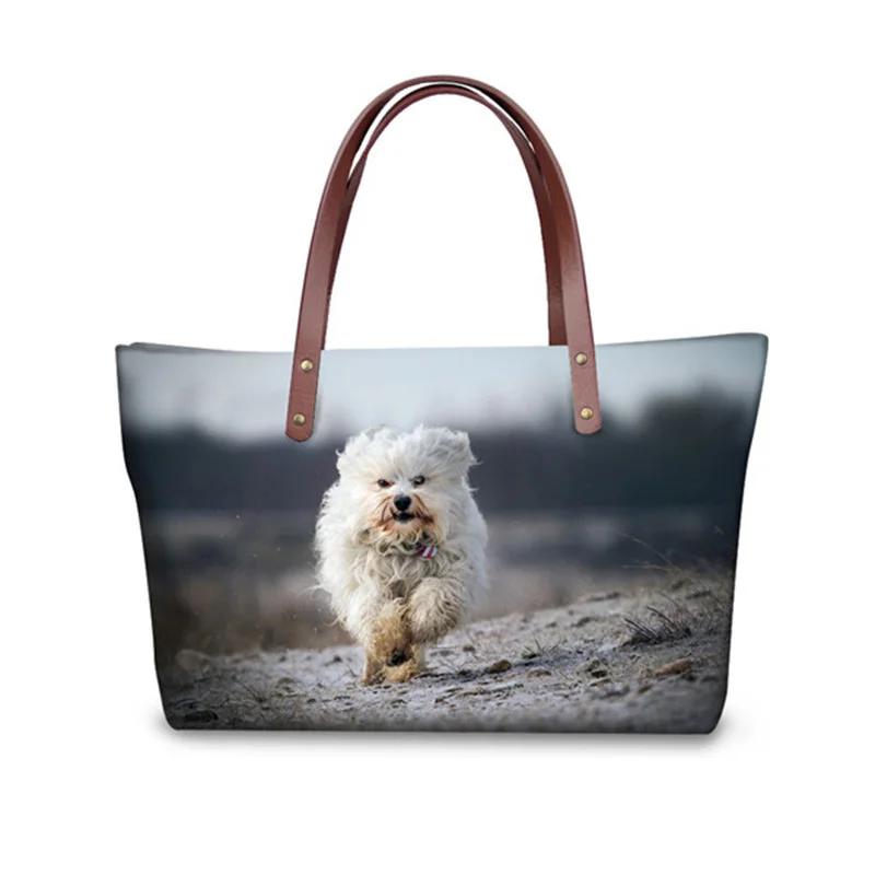 High Quality Women Tote Messenger Bags Lovely Havanese Dog Pattern